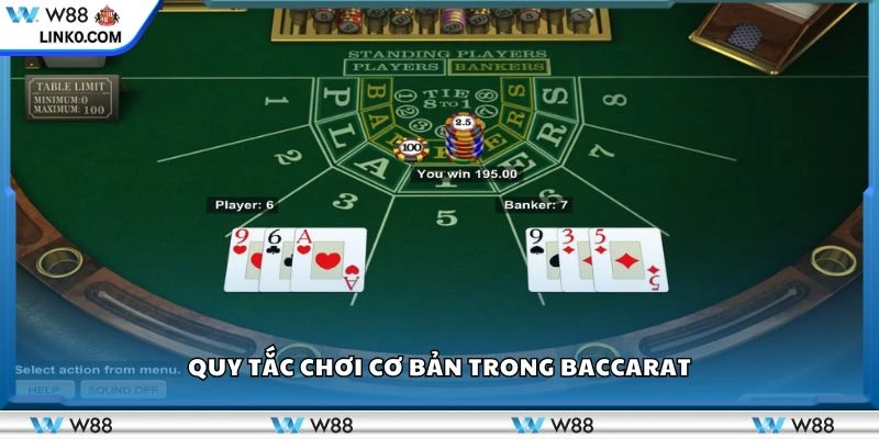 Quy tắc chơi cơ bản trong baccarat
