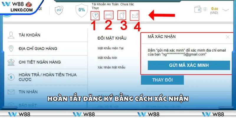 Hoàn tất đăng ký bằng cách xác nhận